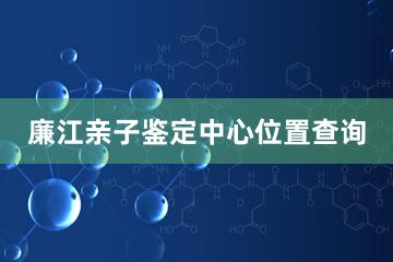 廉江亲子鉴定中心位置查询